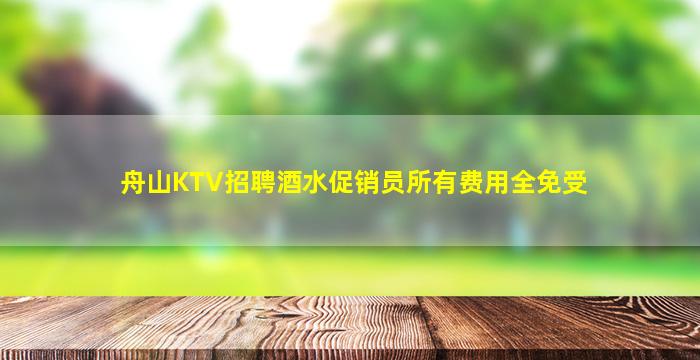 舟山KTV招聘酒水促销员所有费用全免受